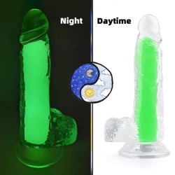ClearlyHorny Gode phosphorescent Color Glow 15 x 4.5cm Vert